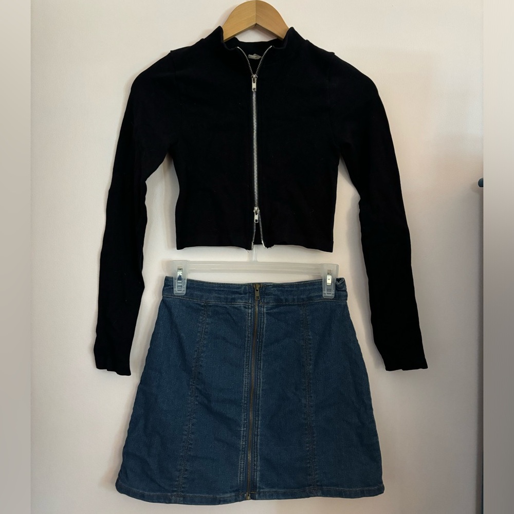Triple Zip Skirt and Long Sleeve Bundle!